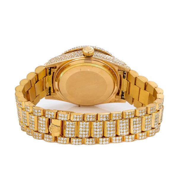 Royal Stainless Steel Watch With Arabic Gold Dial Watch For Men's And Women's -Best For Stylist Look- Rlx-Arabic-Gold