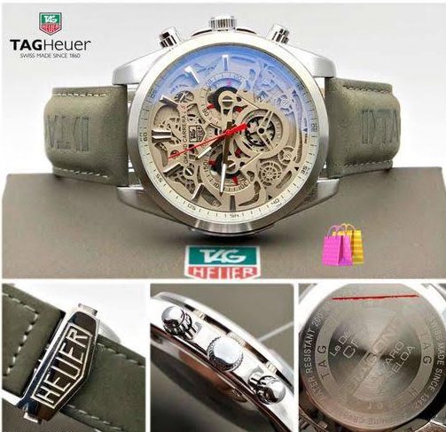 CR7 Diagno Grey Chronograph Multi Dial Leather Men's Watch 2110-Silver